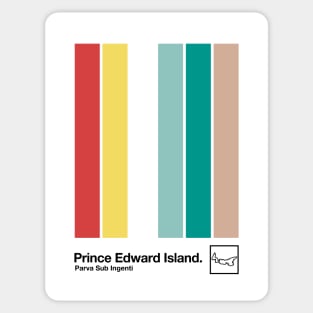 Prince Edward Island // Original Minimalist Artwork Poster Design Sticker